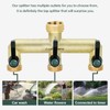 ZaakWang Brass Garden Hose Splitter, 3/4" 2 Way Tap Splitter,Hose