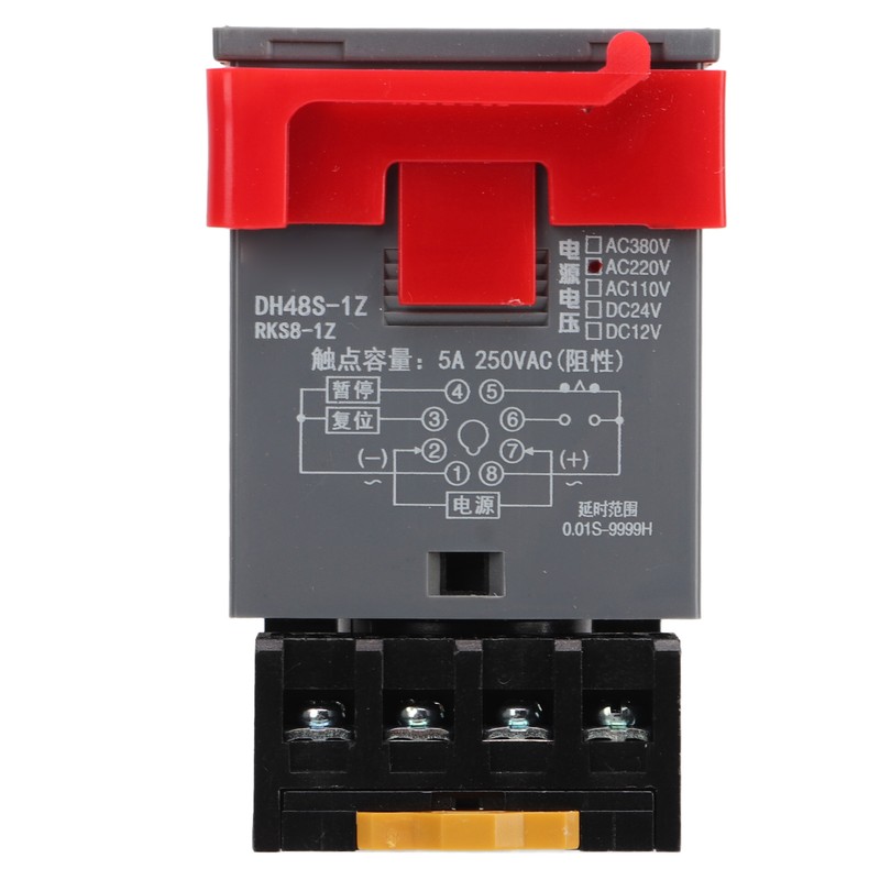 Time Relay LCD Display Multifunctional PP Flame Retardant Housing Delay