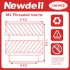 Newdeli 100pcs M4 Heat Set Inserts M4x6x6 Threaded Inserts for
