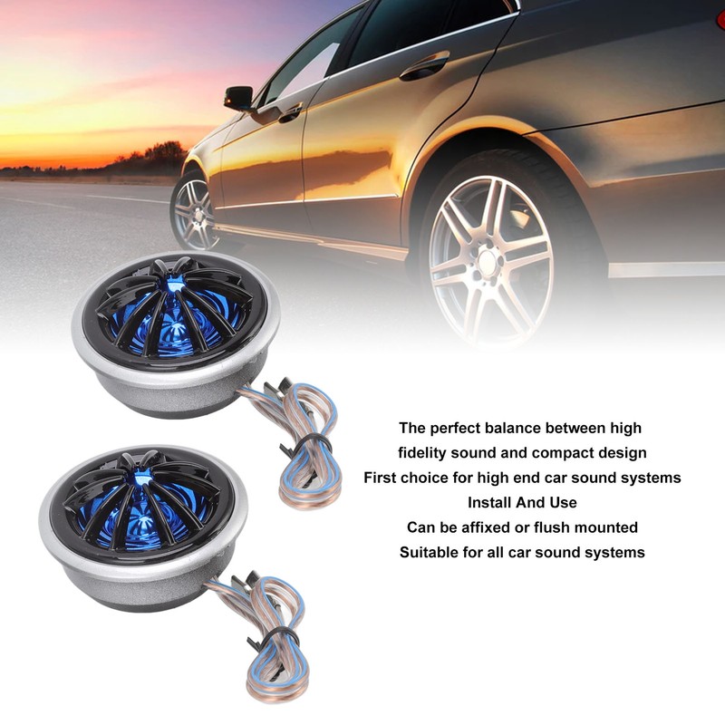Car Tweeter 150W Pasteable Black Crisp Treble Dome Tweeter for