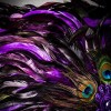 ILOVEMASKS Purple Venice Carnival Peacock Feather Masquerade Venetian Mardi Gras