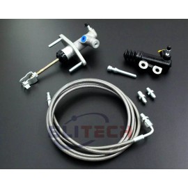 Blitech Slave, Master Cylinder & Stainless Clutch Line Kit Fit 1990-1997 Honda Accord US