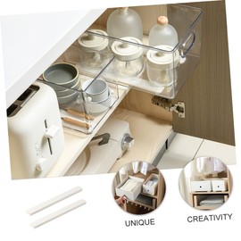 DOITOOL 2 Sätze Aufbewahrungsbox Schiene Schubladenführungsschiene Führungsschiene Der Schublade Gleitschienen Für Möbel Schubladenführungen Schließen Lager Ball Die Hüften Weiß