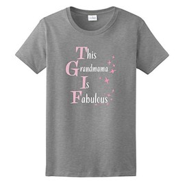 Grandma Appreciation Gift This Grandmama is Fabulous Ladies T-Shirt XL SpGry Sport Grey