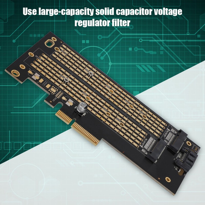PCIE to M.2 SATA+NVME Dual Disk Expansion Card for 2230