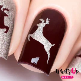 Whats Up Nails Deer Stencils for Nails, Christmas Nail Stickers, Nail Art, Nail Vinyls