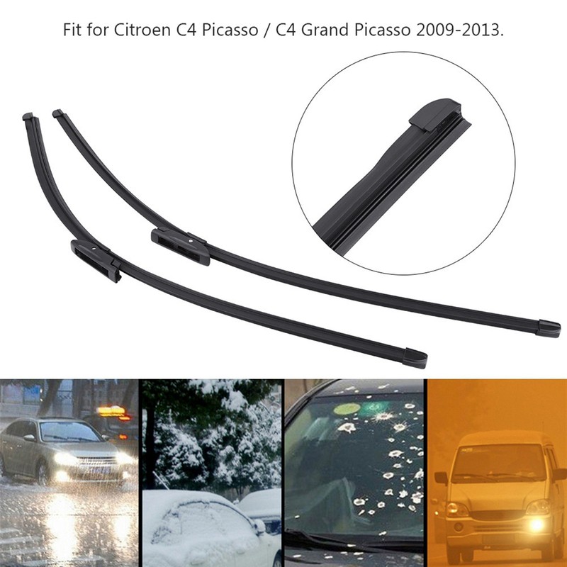 2pcs Front Windshield Wiper Blades Left & Right for Citroen