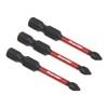 Sealey 3pc 50mm Phillips #1 Impact Power Tool Bit Set