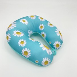 Bookishbunny U Shaped Micro Beads Microbead Neck Head Support Travel Pillow, 12"x12"x4" (DaisyTeal)