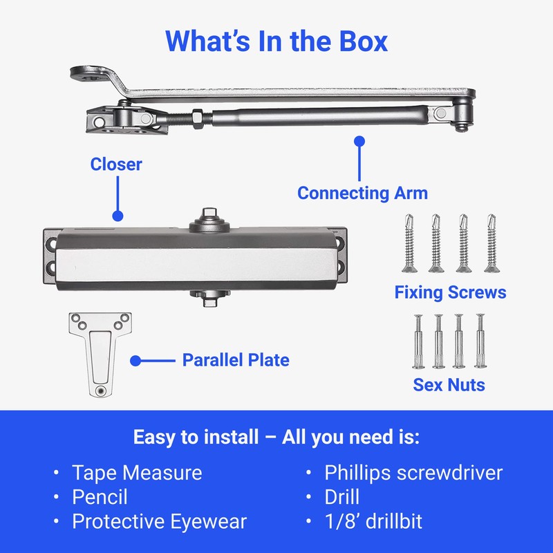 Commercial Door Closer Heavy Duty - Automatic Door Closer for