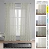 HPD Half Price Drapes Patterned Linen Sheer Curtains For Living