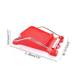 ICSTM Multipurpose Luncheon Meat Slicer,Stainless Steel Wire Egg Slicer,Cuts 11 Slices for Spam,Cheese,fruit,Soft Food and Ham (Red)