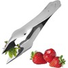 Erdbeerhüller Set, 2 Stück Edelstahl Obstentferner, Stielentferner für Erdbeeren, Tomaten