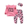Morerich Infant Baby Girl Clothes Outfits Long Sleeves Letter Print