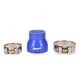 Tucool Racing Universal 4-Ply High Performance ID 2" to 3" Straight Reducer Coupler Silicone Hose with T Bolt Clamp (Blue, 51mm-76mm)