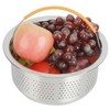 MultiFunctional Stainless Steel Rice Steaming Basket Vegetable Cleaning Fruit Basket