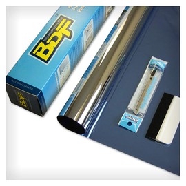 BDF PRBL Window Film Premium Color High Heat Control and Daytime Privacy Blue Outside, Silver Inside - 48in X 14ft