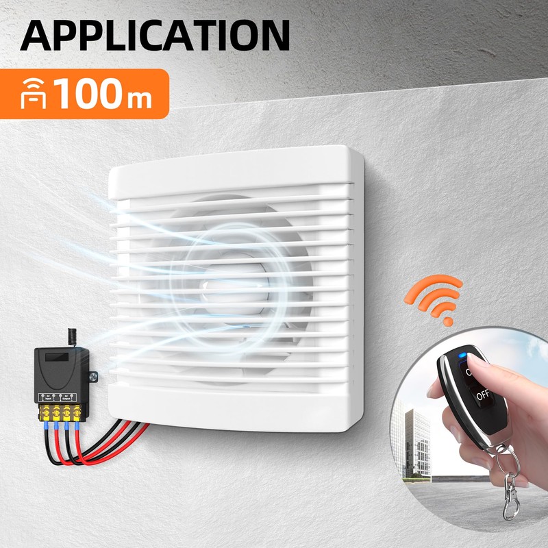 RVBOATPAT Wireless Remote Switch DC 8V/12V/24V/48V/72V/86V 30A Relay RF Remote