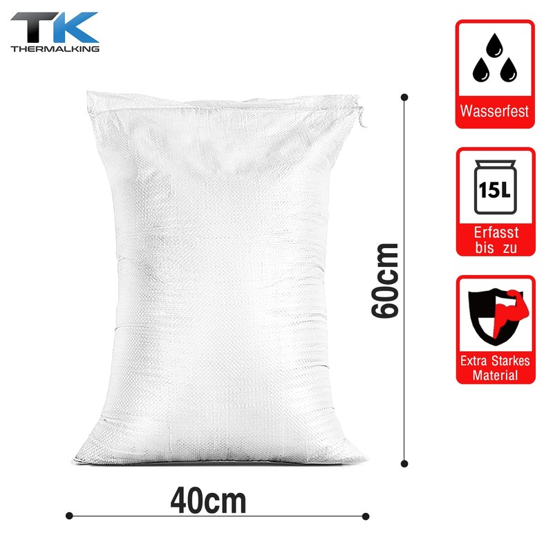 TK THERMALKING 10 x Sandbags for Flood - Empty Sandbag