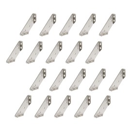 LIKERAINY Corner Braces Joints 50x50mm Right Angle Brackets Fastener Stainless Steel Plates Triangular Shape Furniture Shelf Support Connectors 20 Pieces