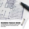 2 Pcs 15cm Rolling Ruler Measuring Parallel Rulers Balancing Scale