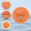 PATIKIL D-Ring Patch, 4 Pcs Stainless Steel D-Ring PVC Patch