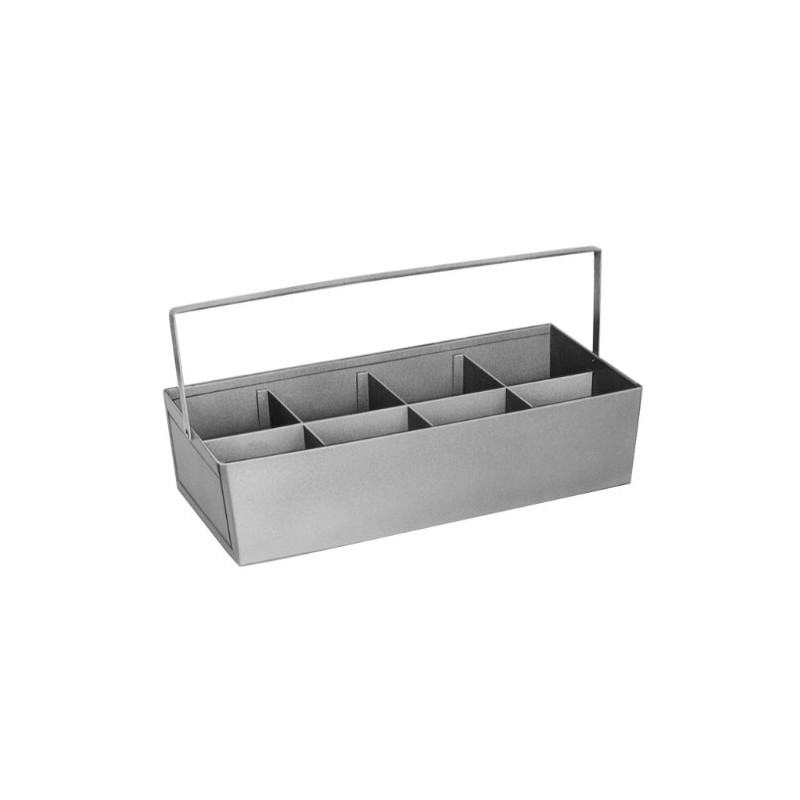 Pasco 3088 Fitting Tote Tray with 8 Dividers, 1, SS