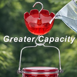 6-Pack Hummingbird Feeder Ant Guard-Large Ant Moat for Hummingbird Feeders, Outdoor Ant-Proof Handing Feeders Accessories,Twist & Clean Ant Guard,6 Ant Motes for Healthy Birds with Level Window(6 Set)