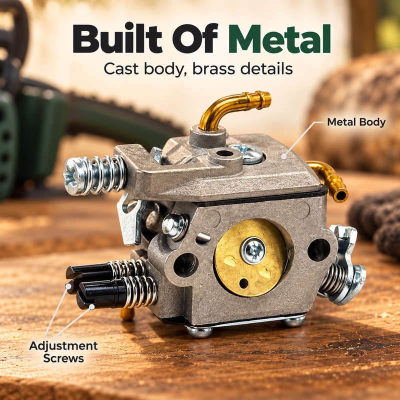 52cc Chainsaw Carburetor – 2-Stroke Replacement Carb with Copper Elbow