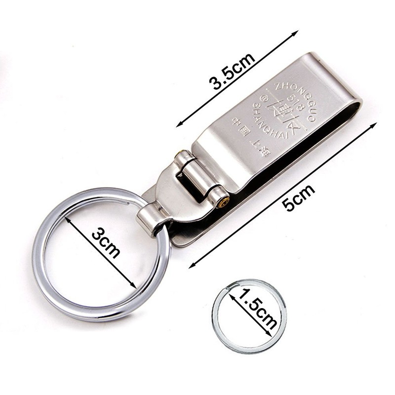Linwnil Stainless Steel Keyring Security Belt Clip Key Chain,used in