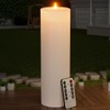 BUTHY 14" x 4" Large Outdoor Candle with Timer Waterproof