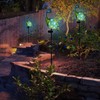 TEYIGARDEN Peacock Solar Garden Lights, Metal Stake with Glass Accents