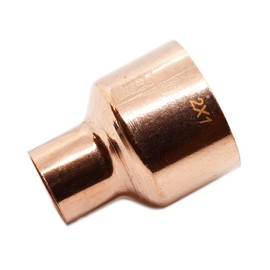 2" x 1" COPPER REDUCER COUPLING PIPE FITTING With Sweat Sockets And With Rolled Tube Stop