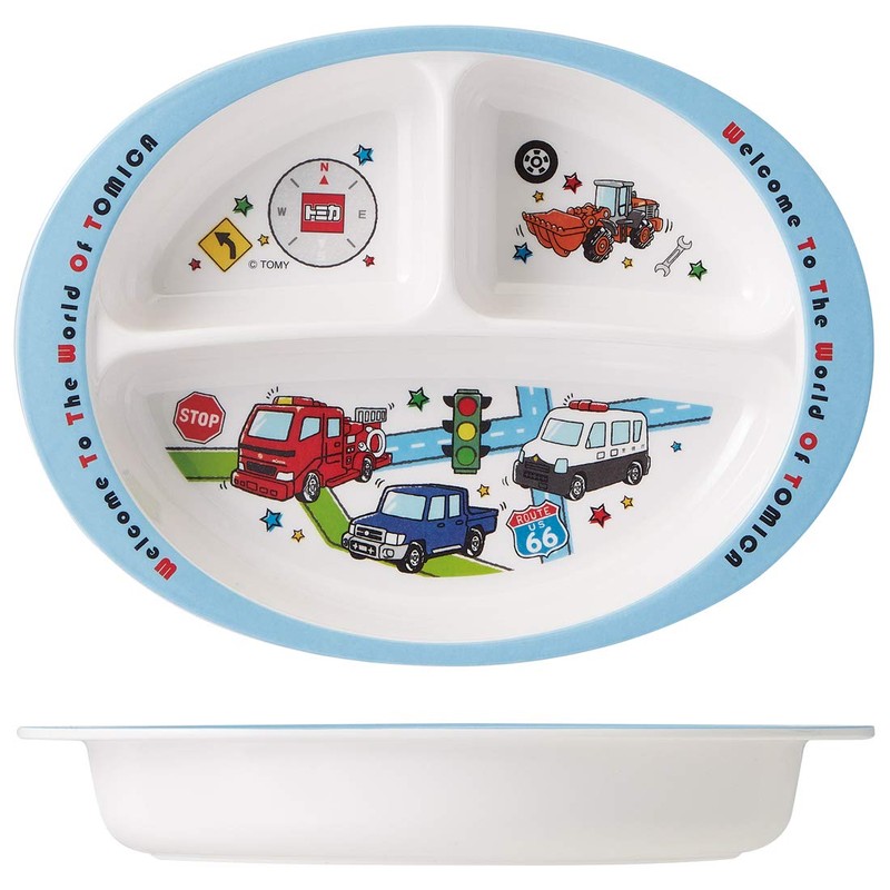 Skater M370-A Children's Plate, Melamine Lunch Plate, Plate, Tomica 19,