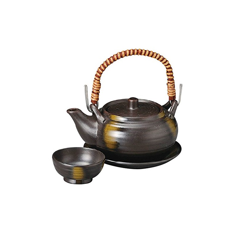 山下 Crafts (yamasita Craft) Made in China Black 吹土 Jar