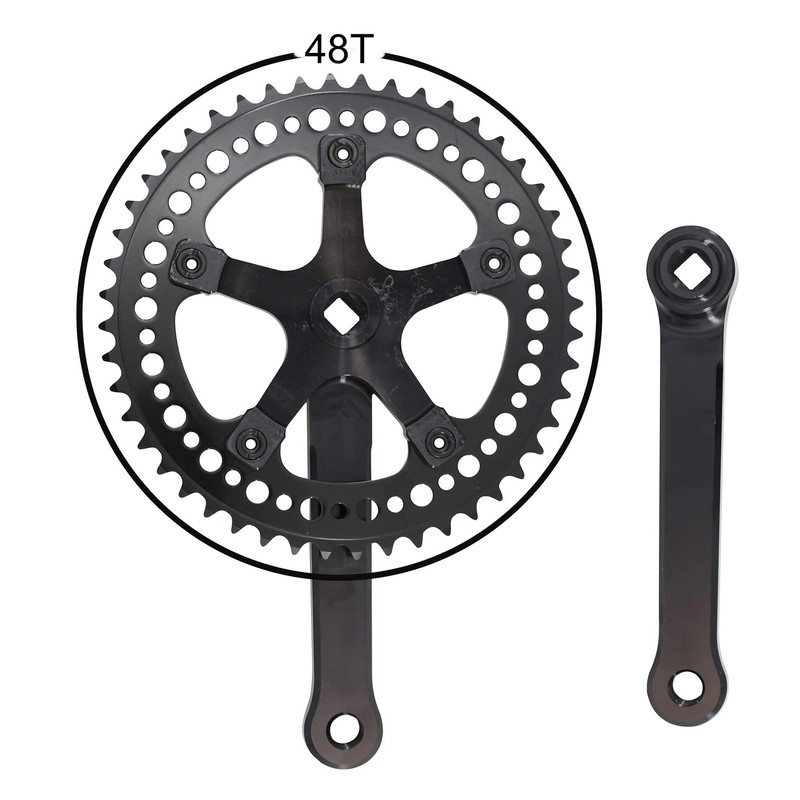 WEERAS Fixed Gear Bicycle Crankset Single Speed 48T 130BCD 170mm