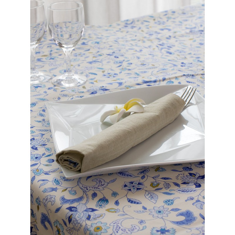 Minton Hardwick Tablecloth, 4 Sizes, Blue, 51.2 x 94.4 inches
