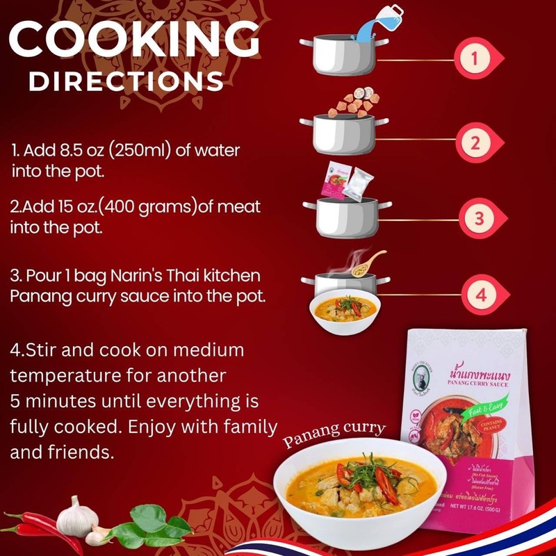 Narin's Thai Kitchen Panang Curry Sauce – Creamy Thai Panang