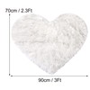 sourcing map Faux Fur Sheepskin Area Rugs, Heart Shaped Shaggy