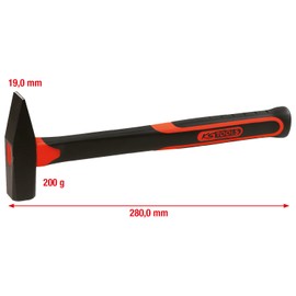 KS Tools 142.1321 Fitters hammer, fiberglas handle,200g