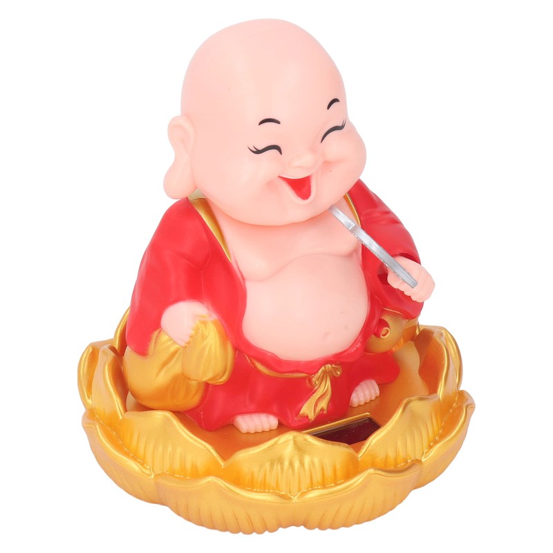 Nodding Smiling Buddha Maitreya Automatic Laughing Car Dashboard Solar Buddha