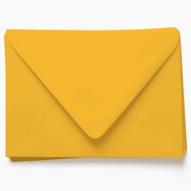 Sun Glow Yellow Envelopes - A6 Gmund Colors Matt 4 3/4 x 6 1/2 Euro Flap 81T, 25 Pack