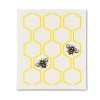 Unbranded Set Of 2 Bee & Honeycomb Dishcloth