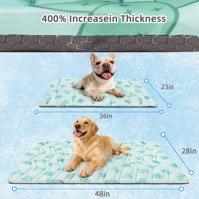 Dog Cooling Mat Extra Large, Q-Max>0.5 Double-Sided Thickened Breathable Cooling