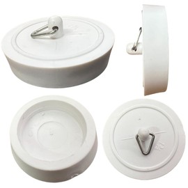 Citystores® 45mm White Bath Plug, 1-3/4" (45mm) Universal Fit for Bathtubs & Basins