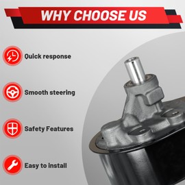 16792A39 18-7508 Upgraded Power Steering Pump Compatible with Mercruiser Sterndrive Alpha Bravo 4.3L 5.0L 5.7L 6.2L 7.4L GM Sierra