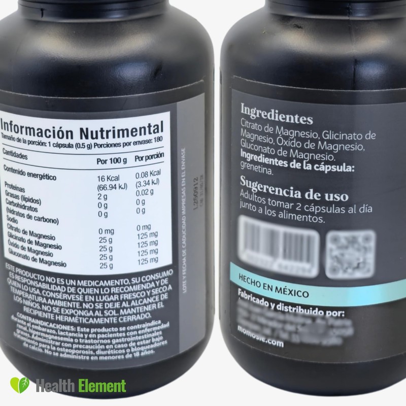 Magnesio Complex | 4 Magnesios Citrato, Glicinato, Gluconato y Óxido