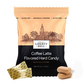 Liberty Bell Coffee Latte Flavored Caffeinated Individually Wrapped Hard Candy, 5 Ounce Bag