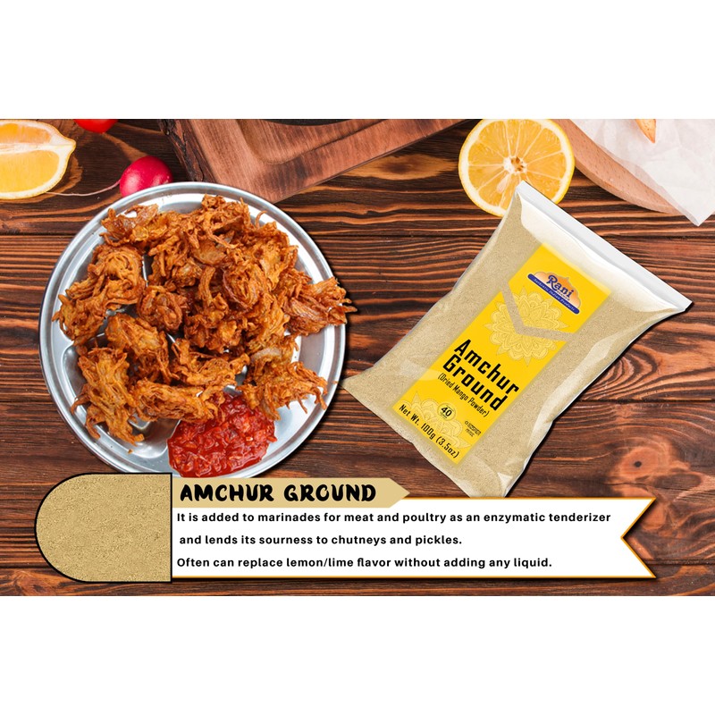 Rani Amchur (Mango) Ground Powder Spice 3.5oz (100g) ~ All