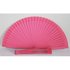 AAF Nommel® Summer Hand Decorative Wind Fan Made of Painted Bamboo Pink, No. 701
